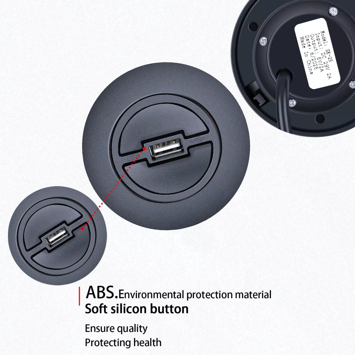 For Fromann 2 Button Remote with USB / Blue Light for Power Recliner Lift Chairs [5]
