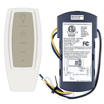 For Hampton Bay Ceiling Fan HB_343-668 Remote Control With Receiver [1]