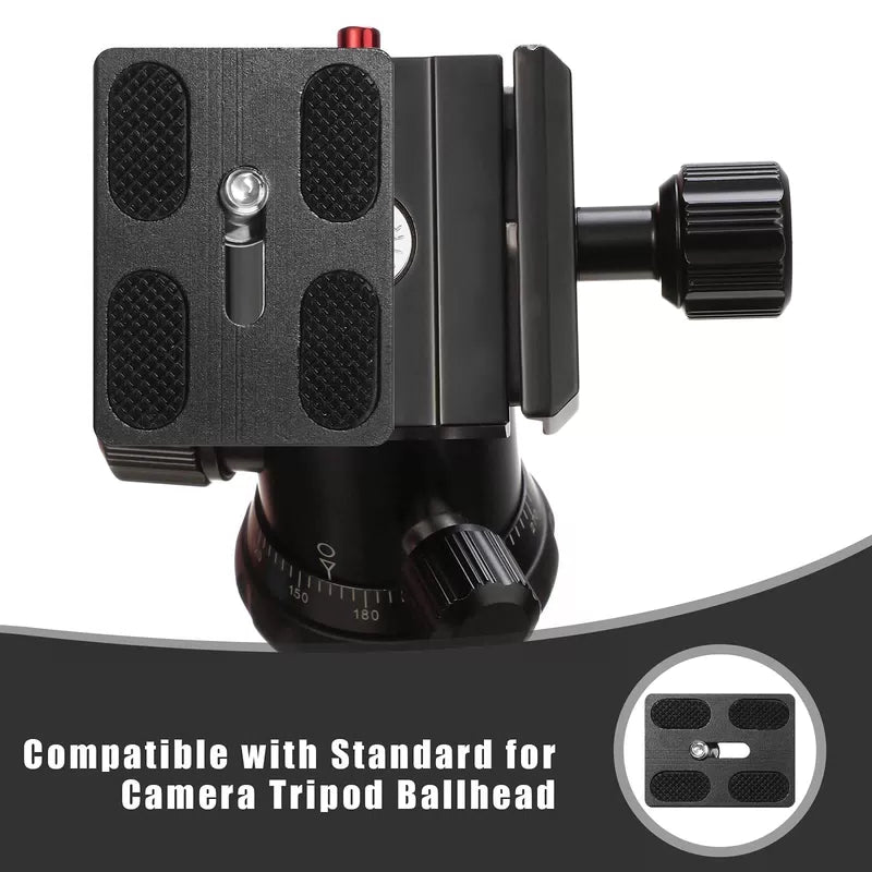 Frienda 2 Pieces Metal Quick Release Plate with 1/4''-20 Camera 50mm, Black [5]