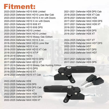 Front Deluxe Door Handle Lock Pair for Can-Am Defender 715009951 [3]