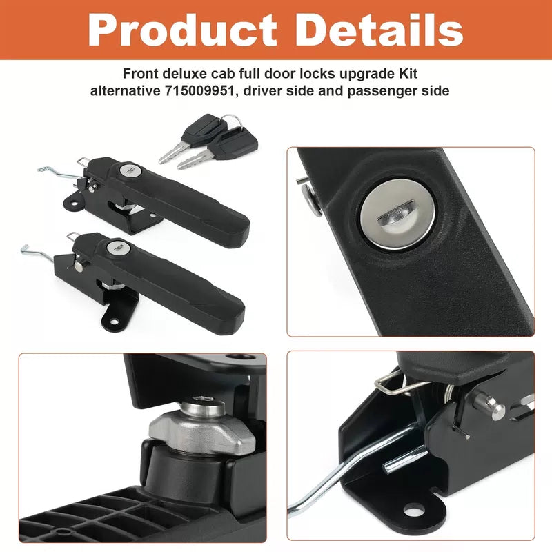 Front Deluxe Door Handle Lock Pair for Can-Am Defender 715009951 [5]