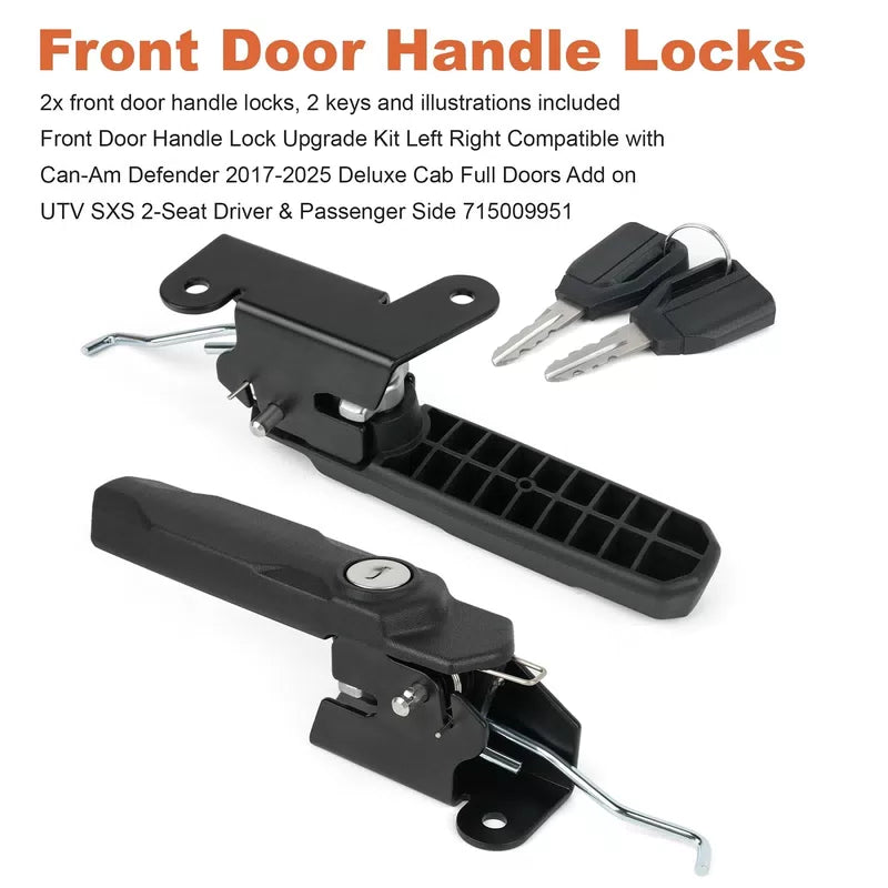 Front Deluxe Door Handle Lock Pair for Can-Am Defender 715009951 [6]