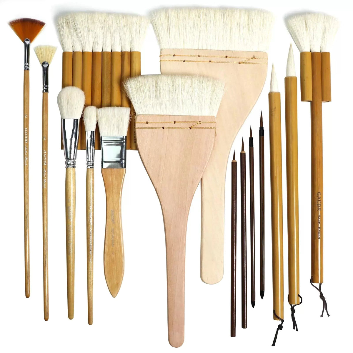 GACDR Pottery Brushes for Glazing, 15 Pcs Ceramic Brush Set With 6 inches [1]