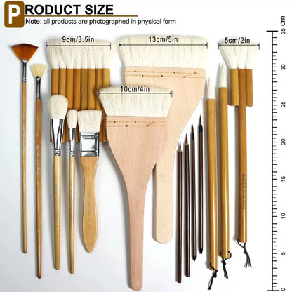 GACDR Pottery Brushes for Glazing, 15 Pcs Ceramic Brush Set With 6 inches [2]