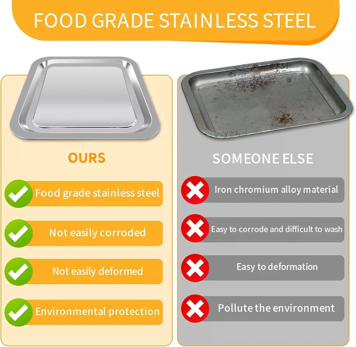GCQ Air Fryer Tray for Emeril Lagasse 12.5''×11.3'' 26 QT, Silver [5]