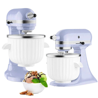 GVODE Ice Cream Maker Attachment for KitchenAid Stand Mixers 2-Quart, White [1]