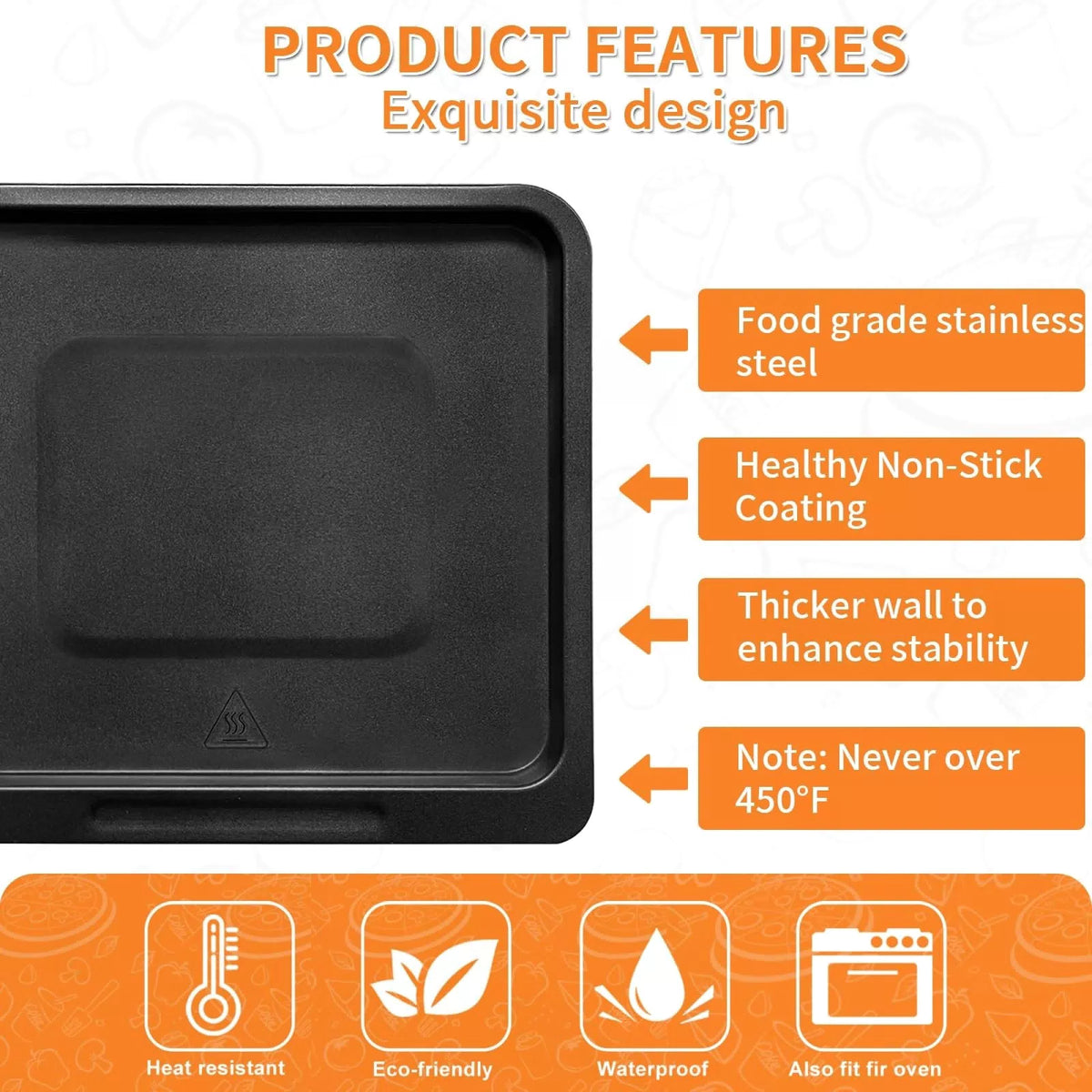 GWBSXM Air 9.4*8.8 Black Pan for Chefman 10QT, 10QT [4]