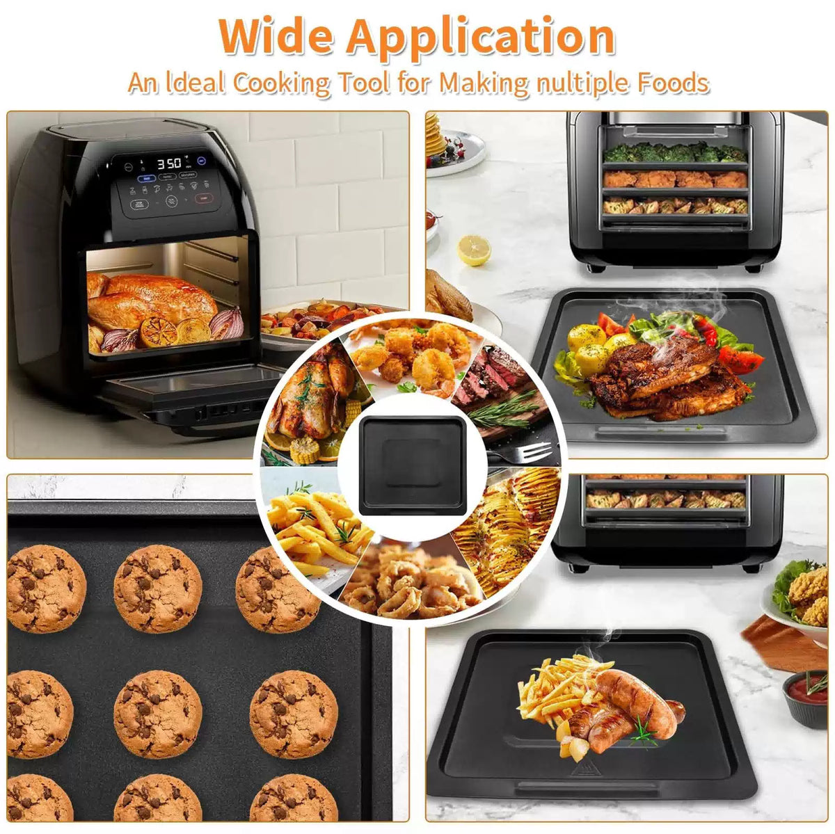 GWBSXM Air 9.4*8.8 Black Pan for Chefman 10QT, 10QT [6]