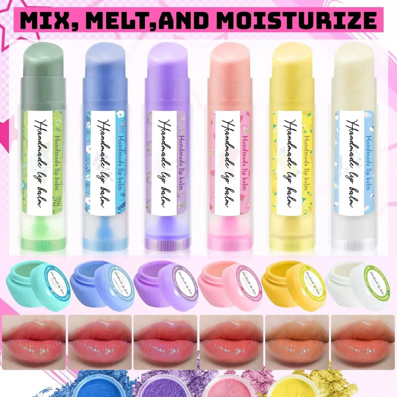GZDUCK Lip Balm Making Kit- 42Pcs Set for Standard, pink [4]