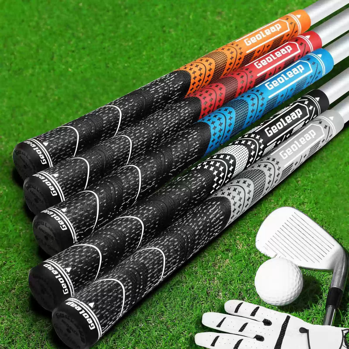 Geoleap Golf Grips Set of 13- Midsize, Red(Grips with All Repair Kits) [7]
