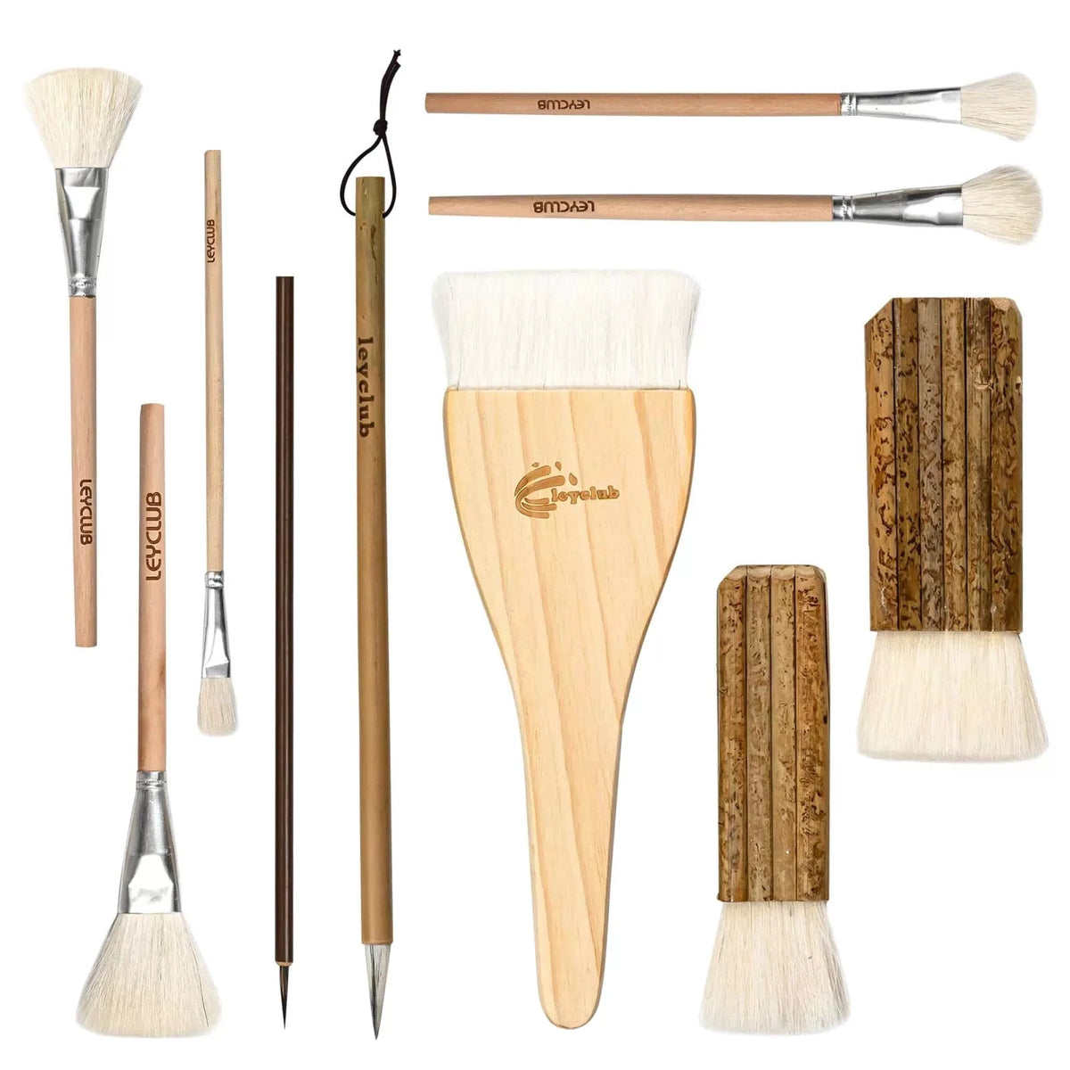 Glaze Brushes Pottery Tools,10 PCS Painting Ceramic Brush Set, 10pcs [1]