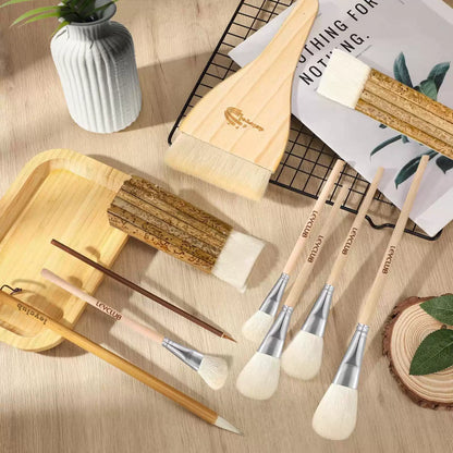 Glaze Brushes Pottery Tools,10 PCS Painting Ceramic Brush Set, 10pcs [2]