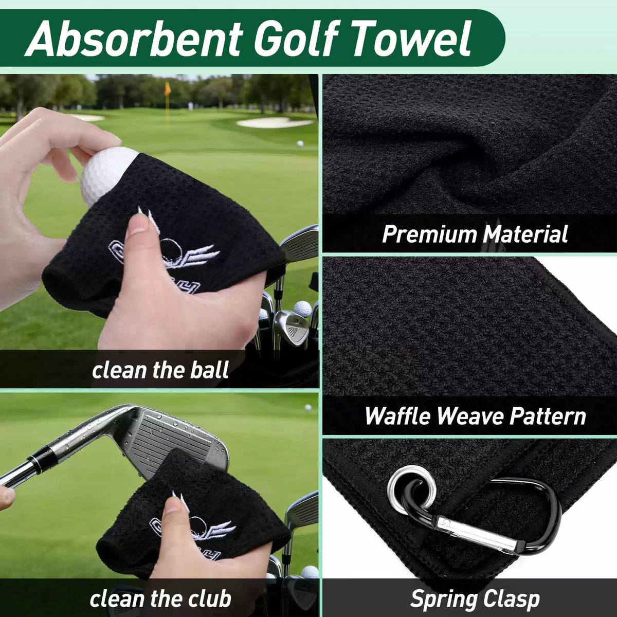 Gofly Golf Club Cleaning Kit, Brush & Groove Sharpener & Black [4]