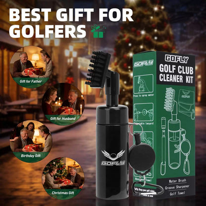 Gofly Golf Club Cleaning Kit, Brush & Groove Sharpener & Black [6]