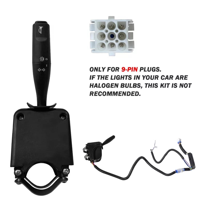 Golf Cart Turn Signal Kit for Club Car Precedent and Tempo,9-Pin Plug Black [2]