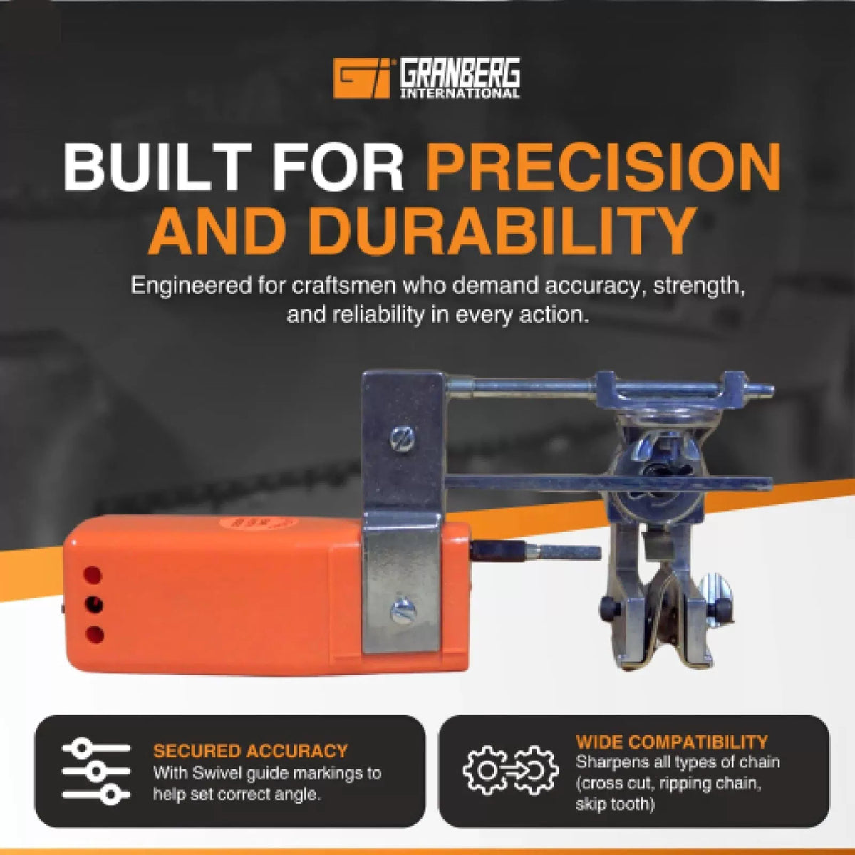 Granberg G1012XT Chainsaw Sharpener – 12V Electric Orange,black [2]