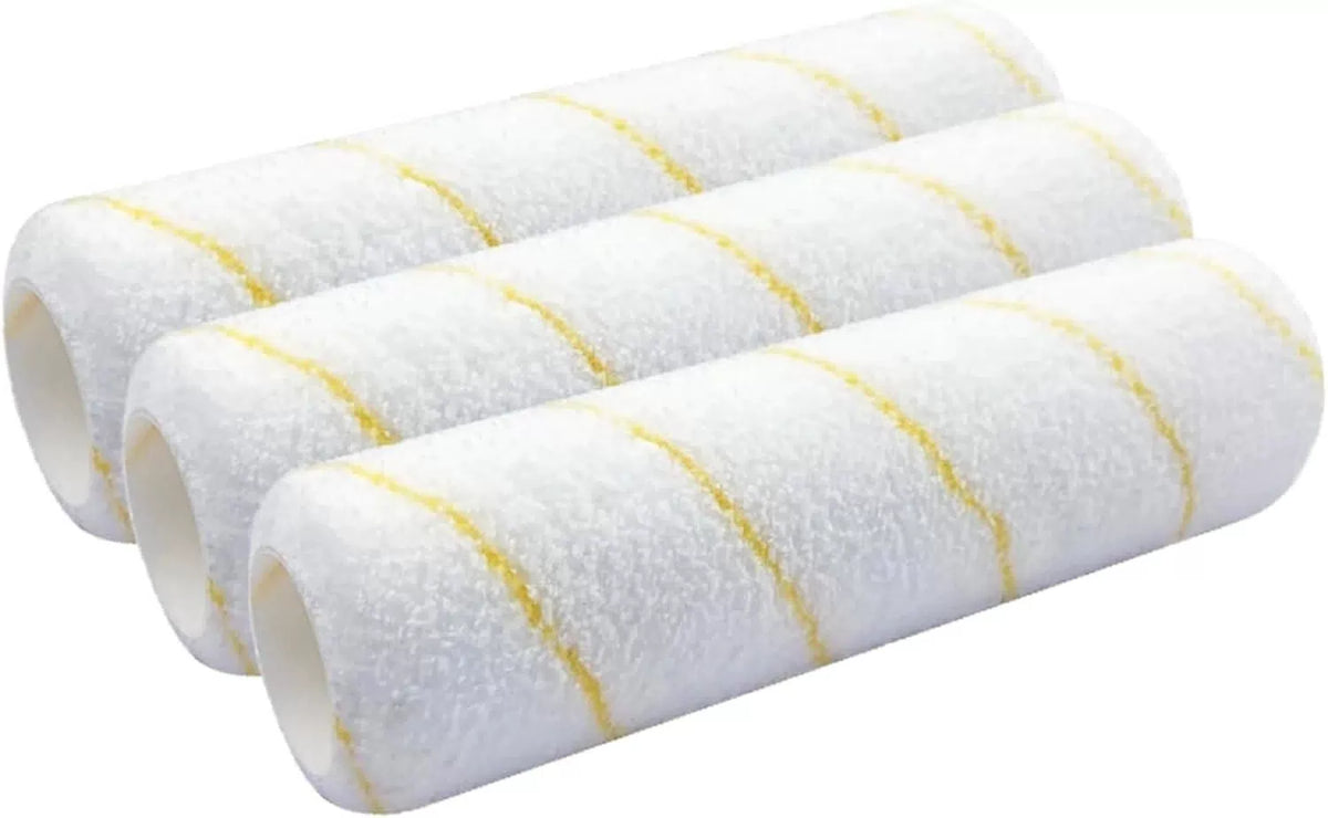 Great Andrew 3-Pack Paint Roller 3 Pack, 9 In, Microfiber, Yellow Stripe [1]
