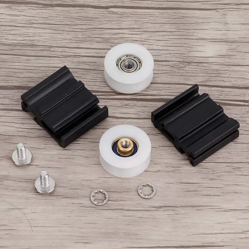 Greenhouse Door Wheel Replacement Kit, 22mm Halls Sliding black [9]