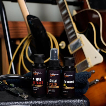 Guitar Cleaner Polish, String Cleaner, Winder and Fretboard Oil Care 1 Pack [2]