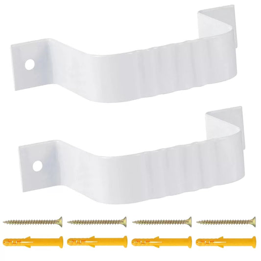 Gutter Downspout Straps - 2x3, White (2 Pack) With Brackets white [1]