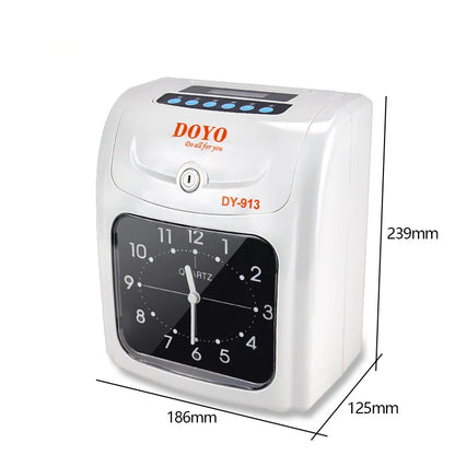 With Built-in Battery Electronic Time Clock Automatic Print Conversion Punch Card English Button Attendance Machine