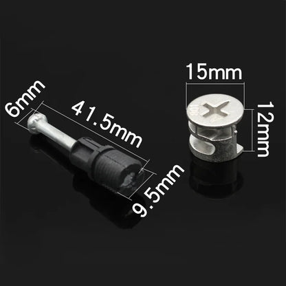 3-in-1 Wood Screw Connector Set, 20pcs M2x8 Carbon Steel
