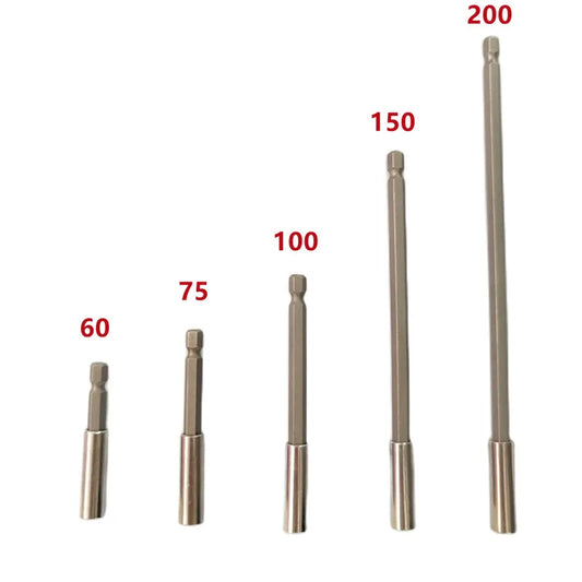 60/100/150/200mm 1/4"Hex Rod Shank Long Handle Screwdriver Tip Holder Extension Bit Set Extensions Quick Change Hand Tool Socket