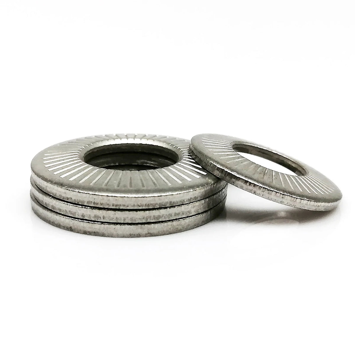 2/5/10/25/50pcs M3 M4 M5 M6 M8 M10 M12 M16 NFE25-511 304 Stainless Steel Disc Spring Serrated Lock Washer Knurled Elastic Gasket