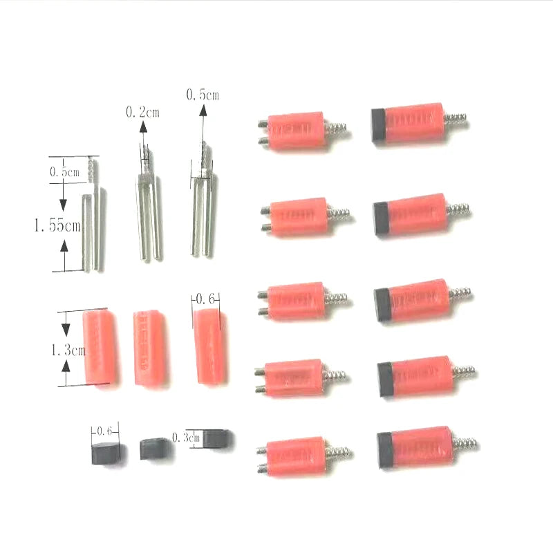 500sets Dental Laboratory Nail Double Twin Pin with Plastic Easily Used On Pindex Machine Length 21MM