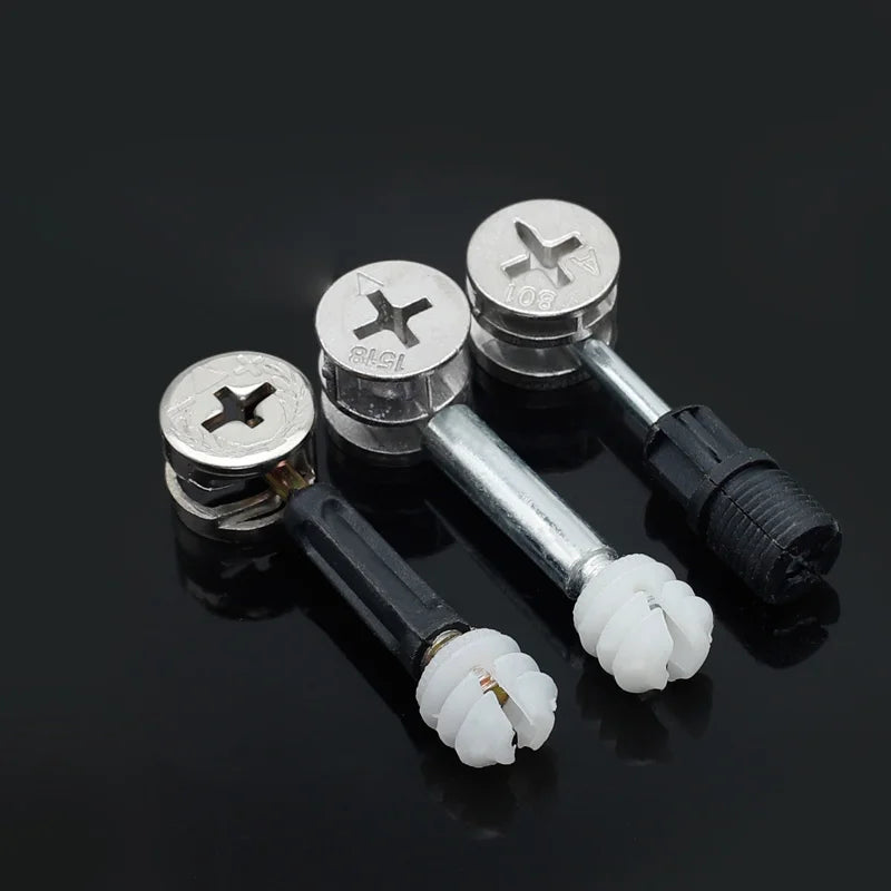 3-in-1 Wood Screw Connector Set, 20pcs M2x8 Carbon Steel