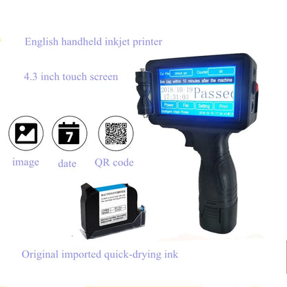 intelligent touch screen USB photoelectric interface Portable inkjet printer handheld inkjet printer date LOGO printing