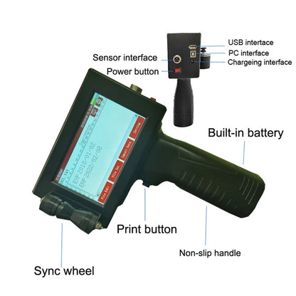 handheld inkjet printer Touch screen intelligent portable printer Plastic bag box color box date LOGO