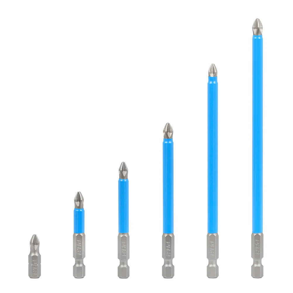PH2 Magnetic Screwdriver Bits 1/4 Hex Shank Long Reach