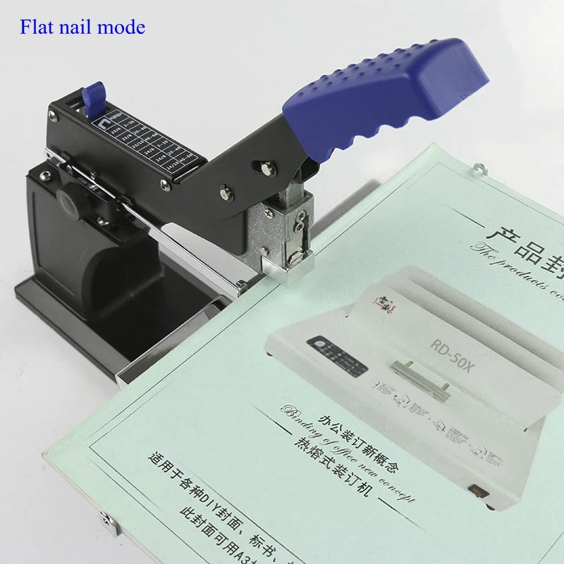 Manual Saddle Stapler Flat Nail Saddle Staple Free Switch A3 Stapler Graphic Office Binding Machine SH-03
