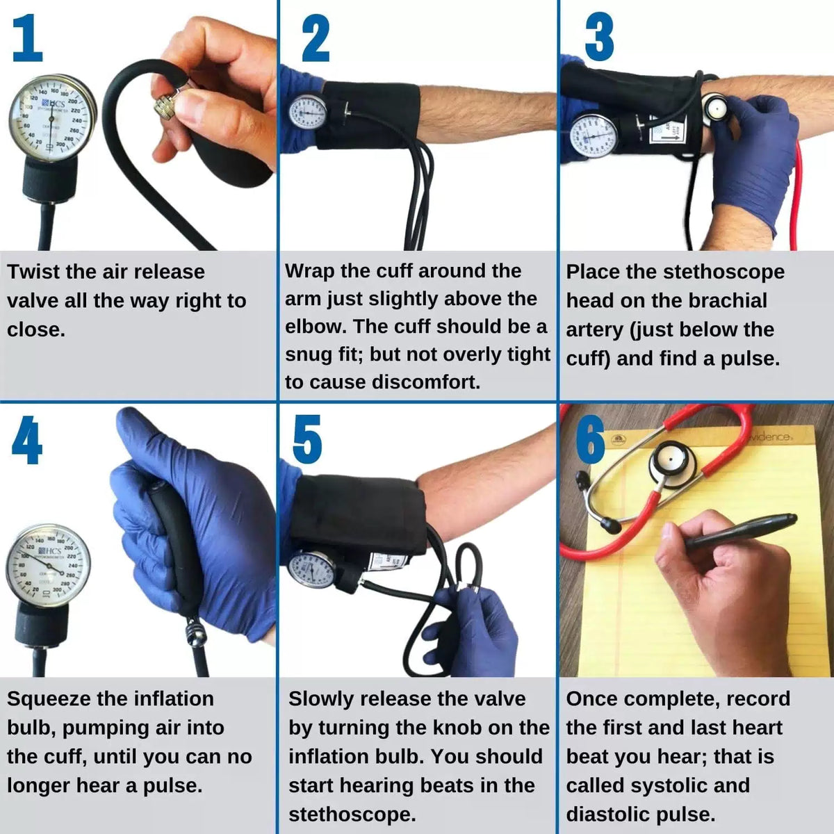 HCS Extra Large Blood Pressure Cuff, Manual - Adult BP Cuff - XL [6]