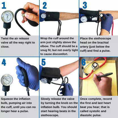 HCS Extra Large Blood Pressure Cuff, Manual - Adult BP Cuff - XL [6]