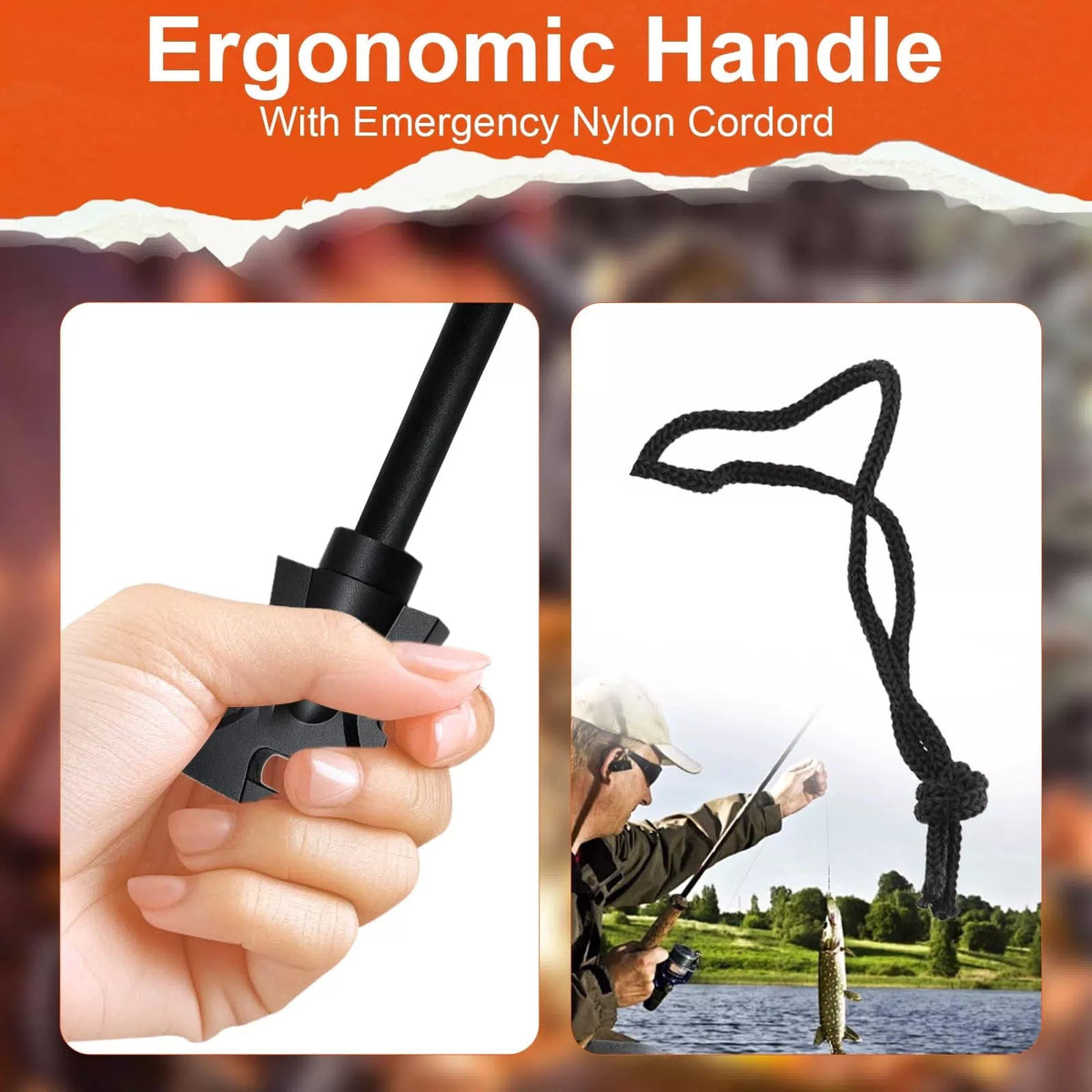 HOPKASE 2PCS Magnesium Fire Starter with Striker, High Temp 2 Pack Black [6]