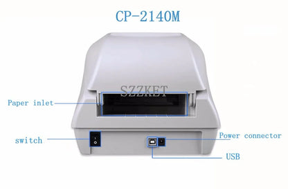 Printer CP2140M CP2140 Label Thermal Printer Adhesive Thermal Transfer Printer CP-2140M, Surface-Label Thermal Transfer BarCode