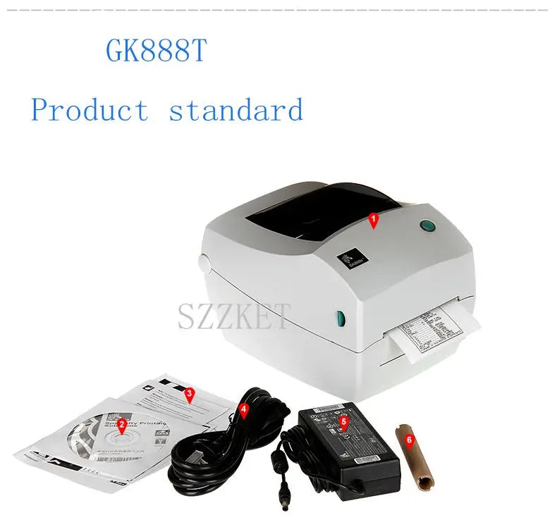 Bar Code Stickers Thermal Transfer Printer GK888T Thermal Label Printer GK888  GK888CN for  ZD888 ZD888T ZP888 printer