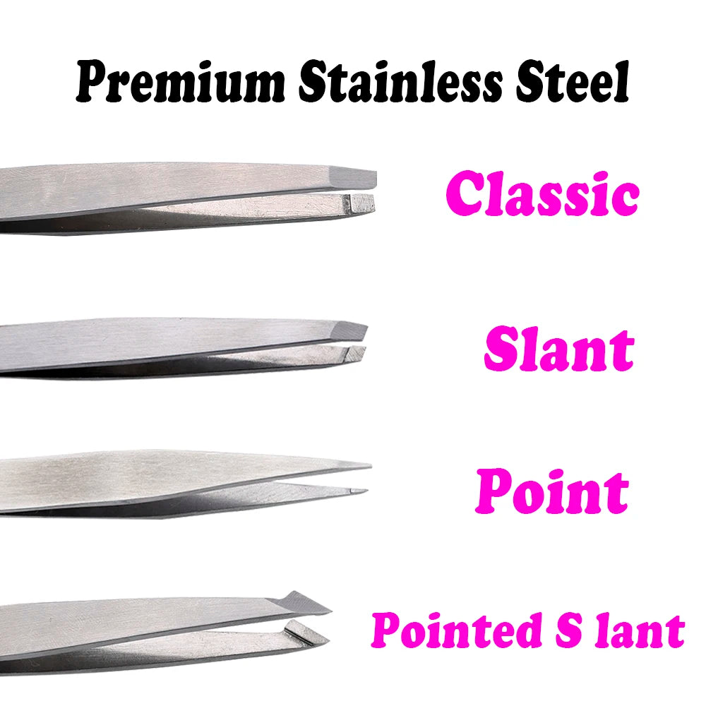 4pcs Anti-static Stainless Steel Tweezers Maintenance Tools Industrial Precision Straight Tweezers Repair Tool For Eyebrow DIY