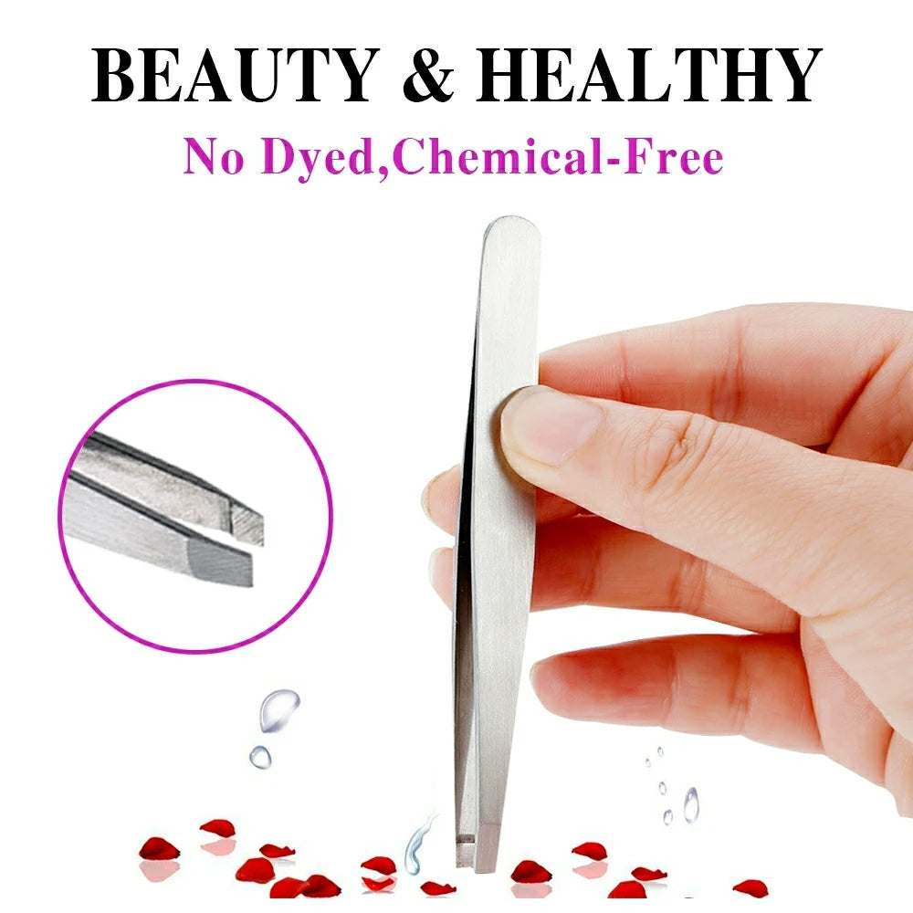 4pcs Anti-static Stainless Steel Tweezers Maintenance Tools Industrial Precision Straight Tweezers Repair Tool For Eyebrow DIY