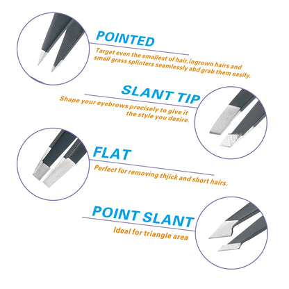 4pcs Anti-static Stainless Steel Tweezers Maintenance Tools Industrial Precision Straight Tweezers Repair Tool For Eyebrow DIY