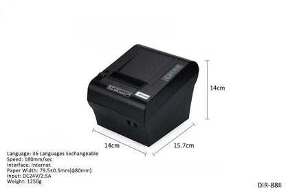 Desktop 80mm POS Thermal Receipt Printer with Auto Cutter Network Printer,Internet Port Cashdrawer Port Automatic paper cutting