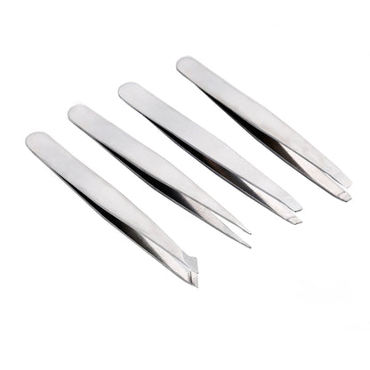 4pcs Anti-static Stainless Steel Tweezers Maintenance Tools Industrial Precision Straight Tweezers Repair Tool For Eyebrow DIY