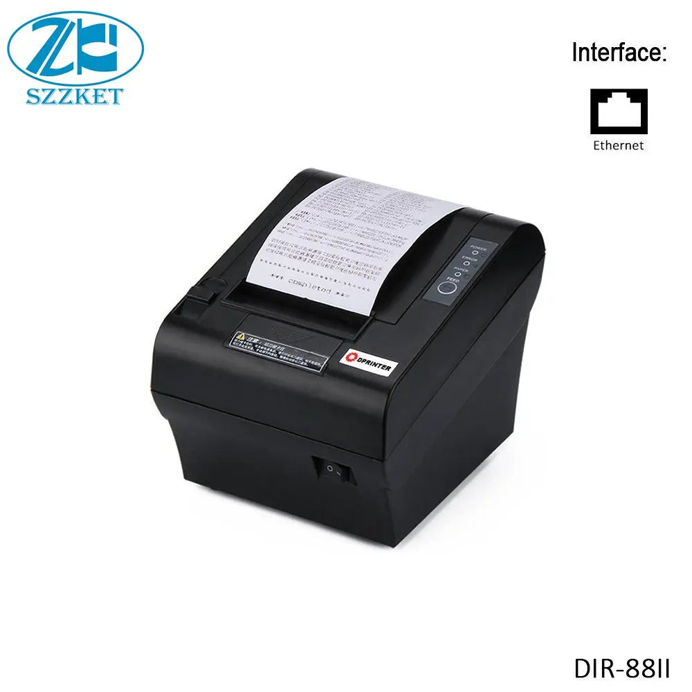 Desktop 80mm POS Thermal Receipt Printer with Auto Cutter Network Printer,Internet Port Cashdrawer Port Automatic paper cutting