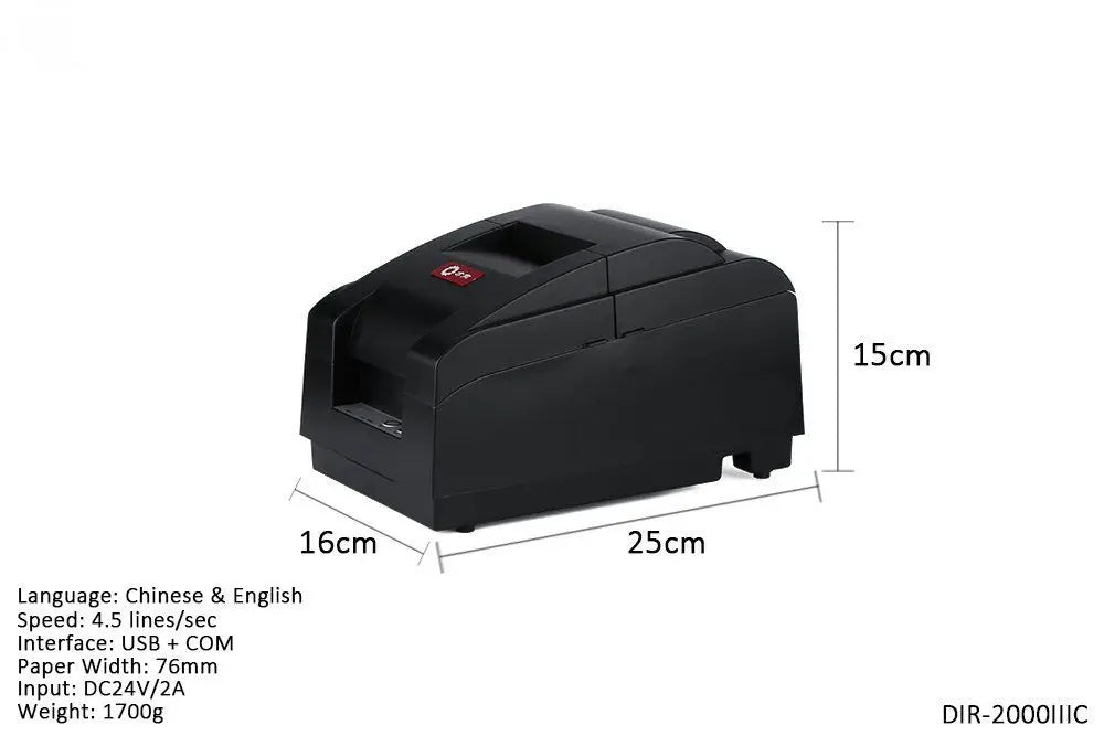 Desktop Dot Matrix Receipt Printer with Auto Cutter 76mm Paper