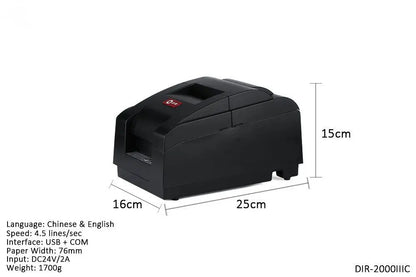 Desktop Dot Matrix Receipt Printer with Auto Cutter 76mm Paper