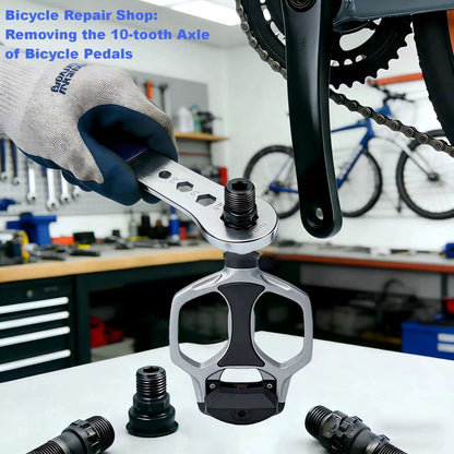 HXILAJM Bike Pedal Wrench 15mm/9/16, Extended Non-Slip Grip Extended, Silver [6]