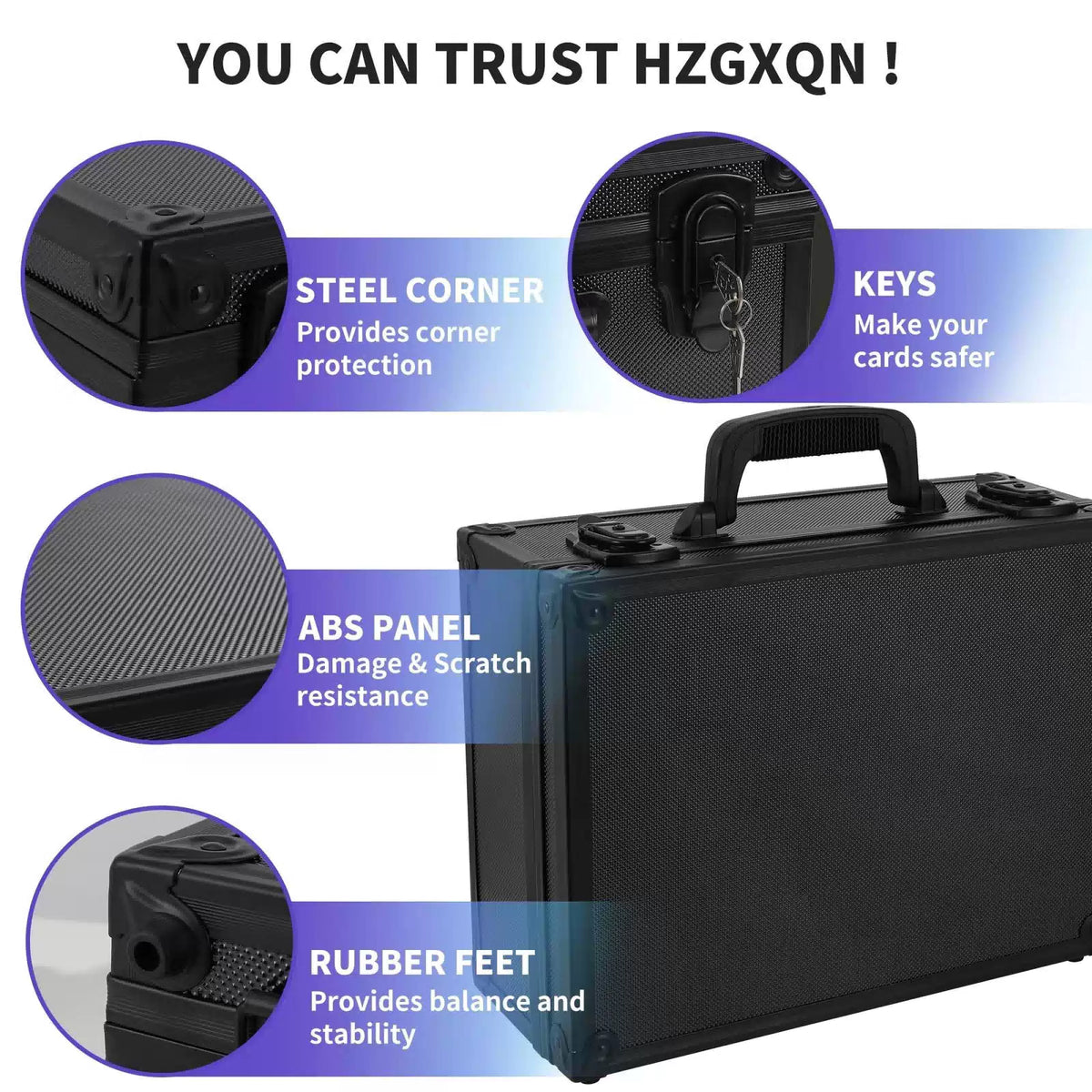 HZGXQN Toploader Storage Box for 3" x 4" 35pt Rigid Card, Top XL, Black [5]