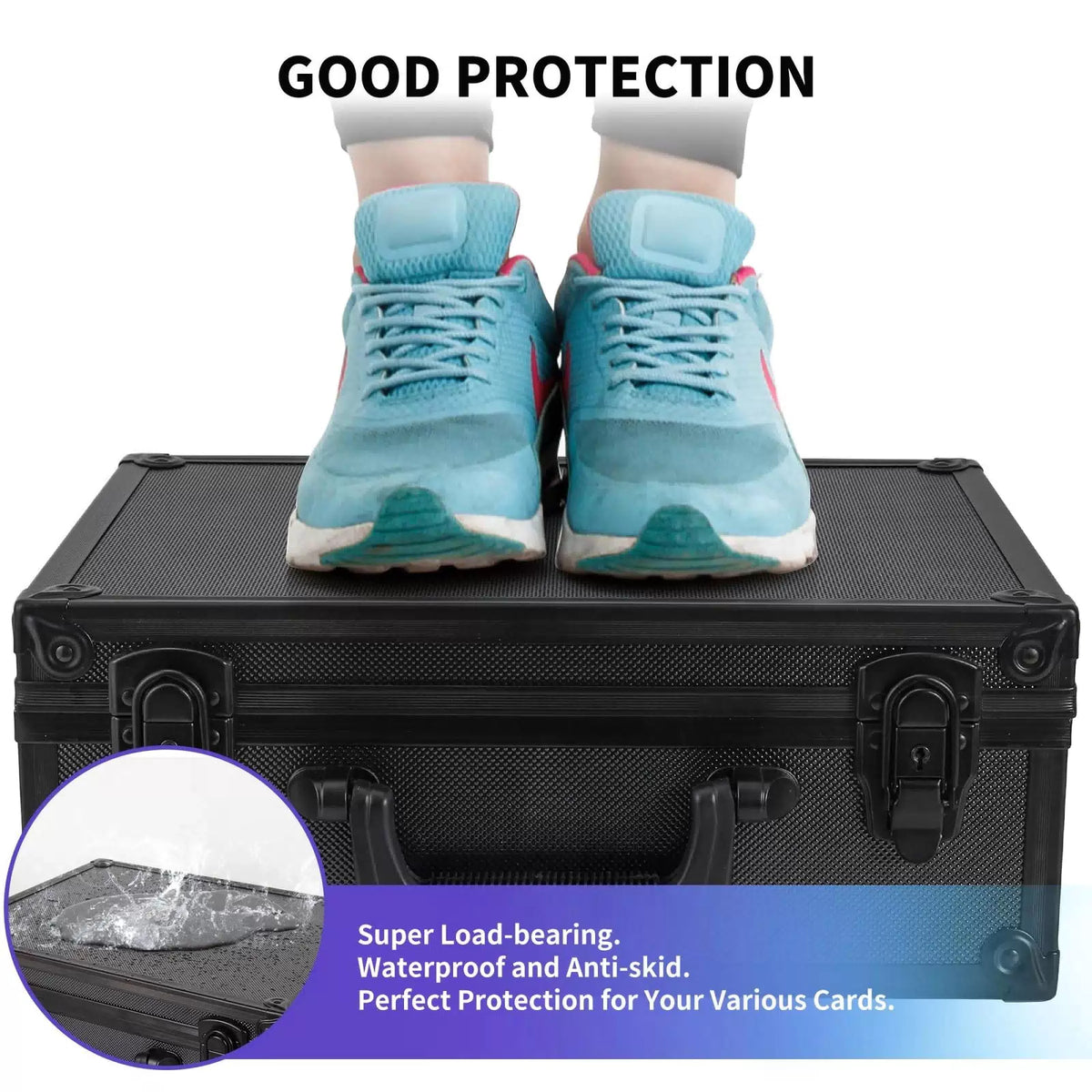 HZGXQN Toploader Storage Box for 3" x 4" 35pt Rigid Card, Top XL, Black [6]